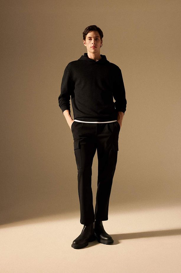Oversize Geniş Kalıp Kapüşonlu Kapitone Sweatshirt B6492AX24SP - 2