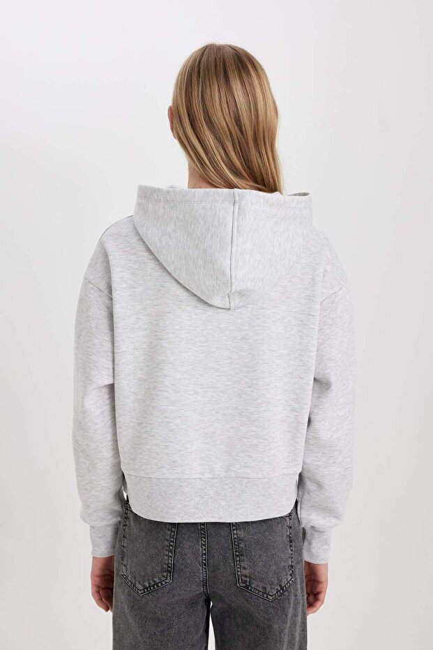 Boxy Fit Hooded Thick Basic Solid φούτερ B8570AX24SP - 7