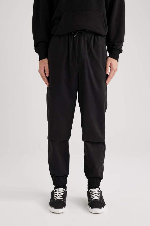 Jogger Gabardin Pantolon Regular Beli Bağcıklı Cepli Lastikli Paça B7493AX24SP - 7