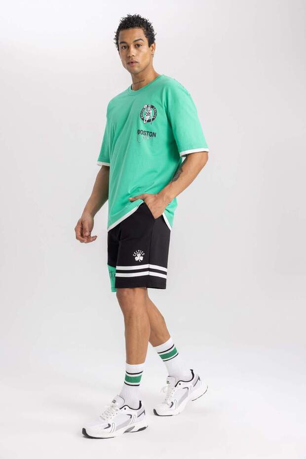DeFactoFit NBA Boston Celtics Standart Fit Cepli Şort B3916AX24SP - 3