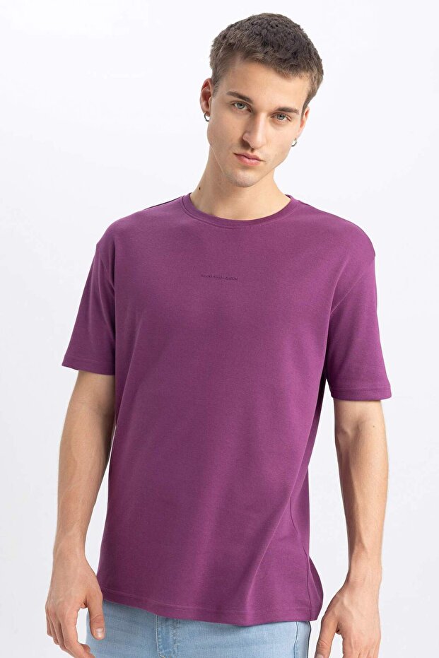 Regular Fit Crew Neck Printed Short Sleeve Heavy Fabric T-Shirt B4289Ax24Sp