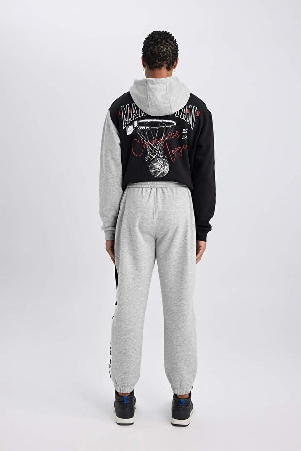 DeFactoFit Jogger Eşofman Altı Standart Fit Çift Cepli Baskılı Lastikli Paça B4488AX24SP - 7