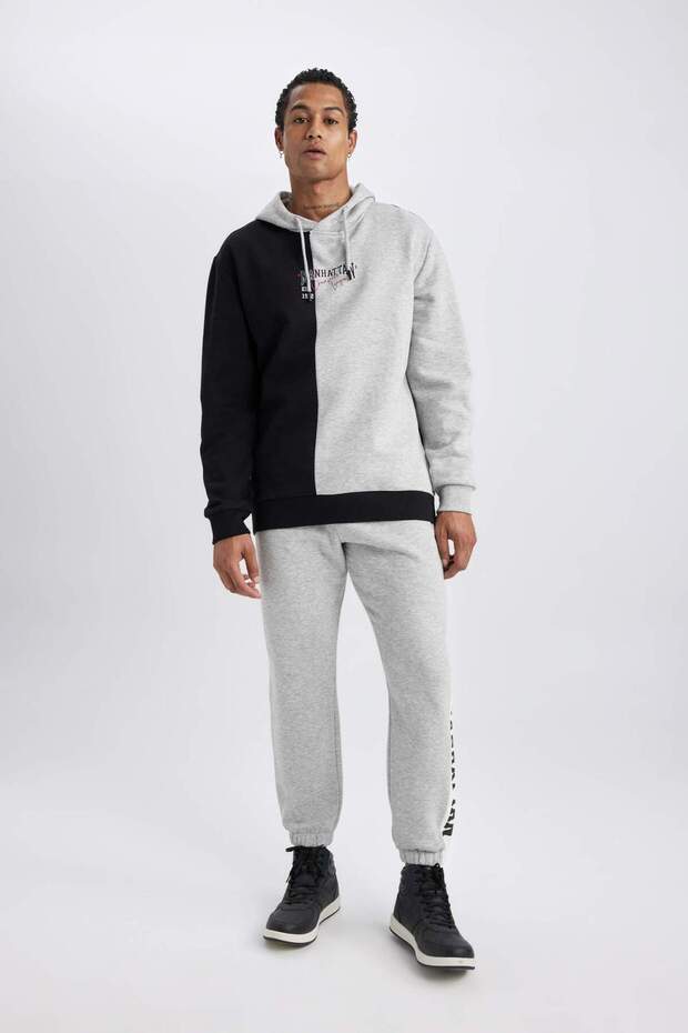DeFactoFit Jogger Eşofman Altı Standart Fit Çift Cepli Baskılı Lastikli Paça B4488AX24SP - 2