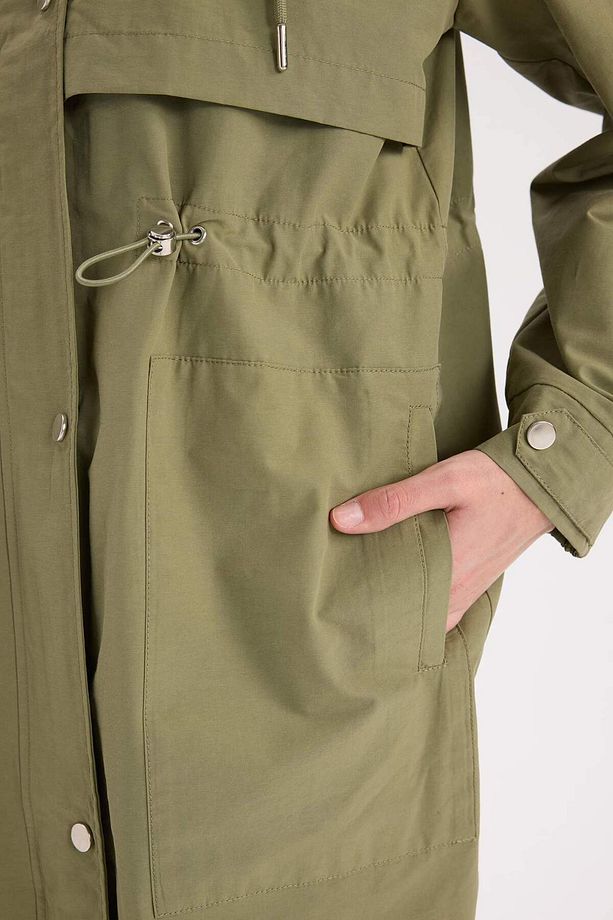 Su Geçirmez Regular Fit Kapüşonlu Ince Parka A8988ax24sp - 6
