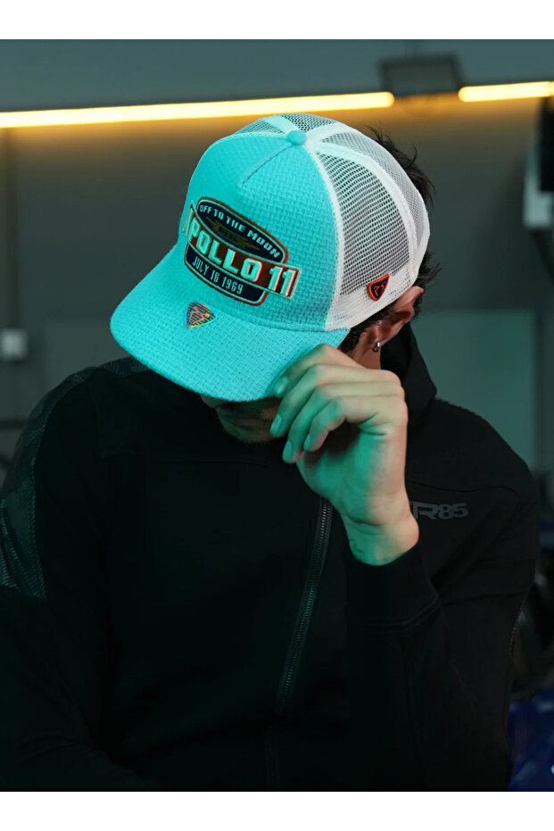 Kadın Erkek Mavi Trucker Şapka-space Collection-apollo - 1