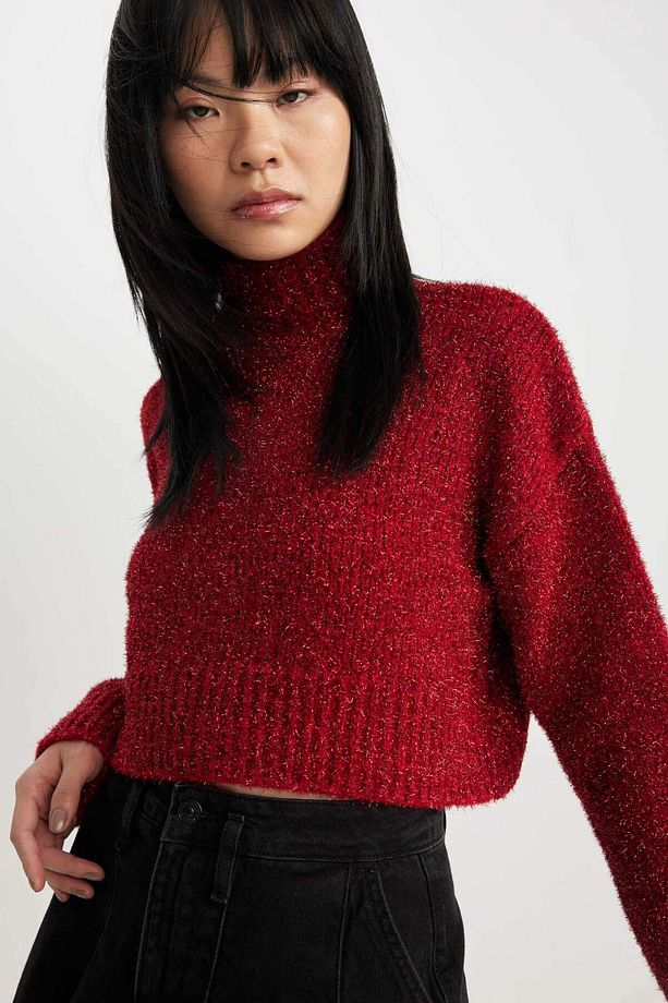 Coool Regular Fit Kırmızı Balıkçı Yaka Kazak M6774AZ23WN - 4