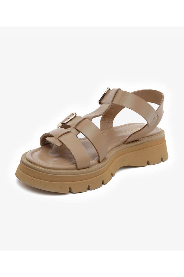 Kadın Açık Vizon Hakiki Deri Sandalet 5Y2CS59031 - 3