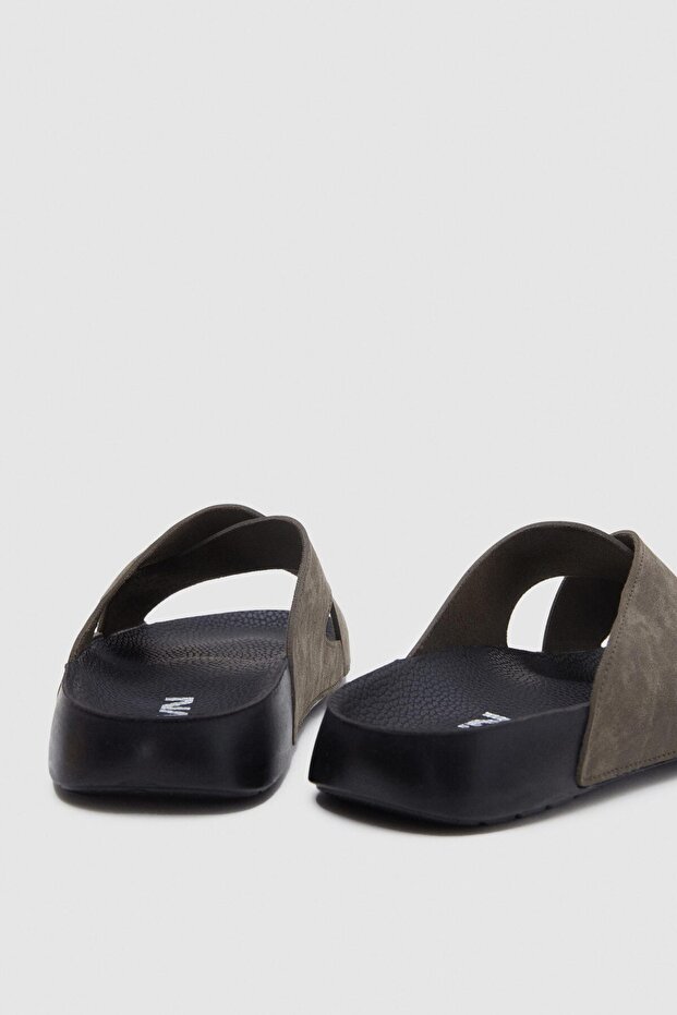 Haki Çapraz Bant Terlik - 6