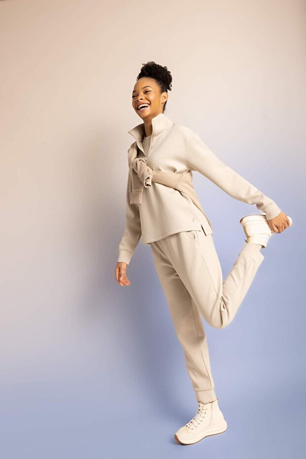 DeFactoFit športové Jogger nohavice Standard Fit elastický pás vrecká Basic Plain B6358AX23WN - 3