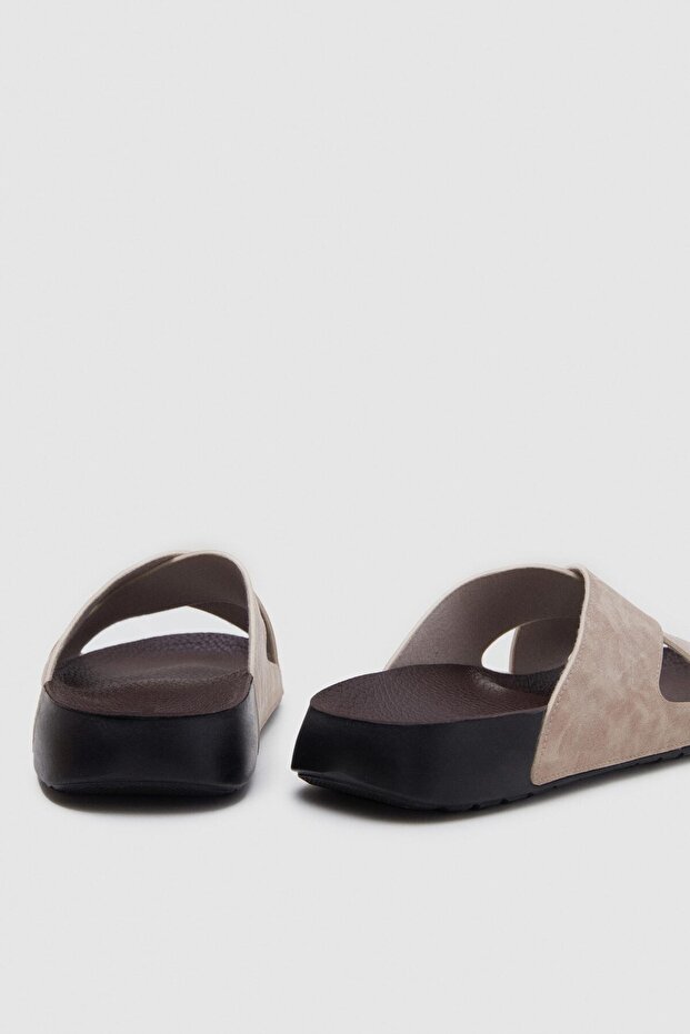 Bej Çapraz Bant Terlik - 6