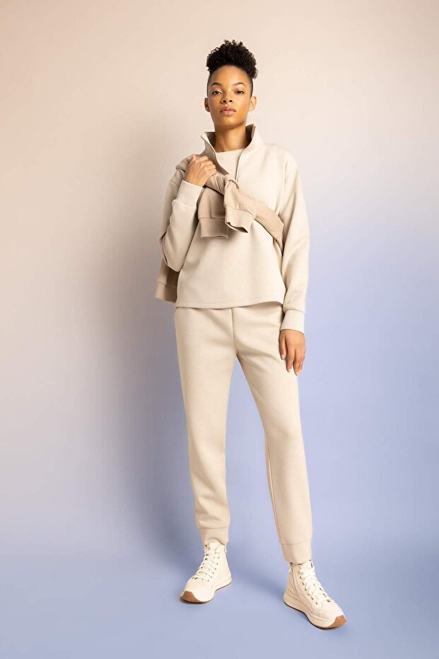 DeFactoFit športové Jogger nohavice Standard Fit elastický pás vrecká Basic Plain B6358AX23WN - 1