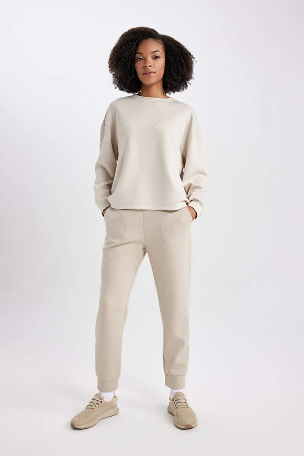 DeFactoFit športové Jogger nohavice Standard Fit elastický pás vrecká Basic Plain B6358AX23WN - 4