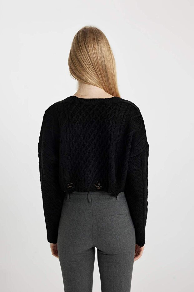 Coool Regular Fit V Yaka Triko Hırka A3286AX23WN - 7