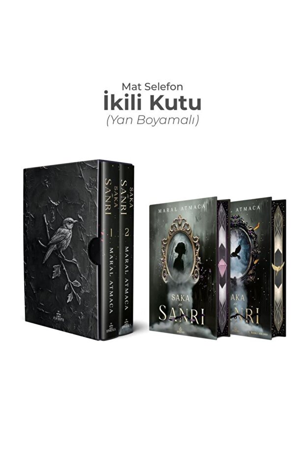 Saka ve Sanrı - Two Bookshelf Side Painted Boxes
