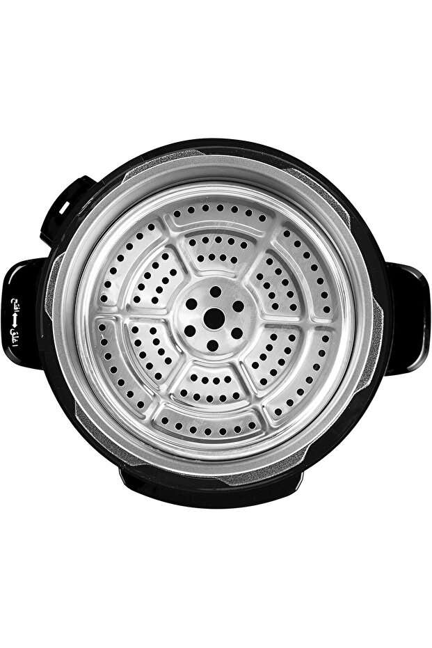 Electric Pressure Cooker 10L 1400W Non-Stick with Timer and LED Countdown Screen Black/Silver - 4