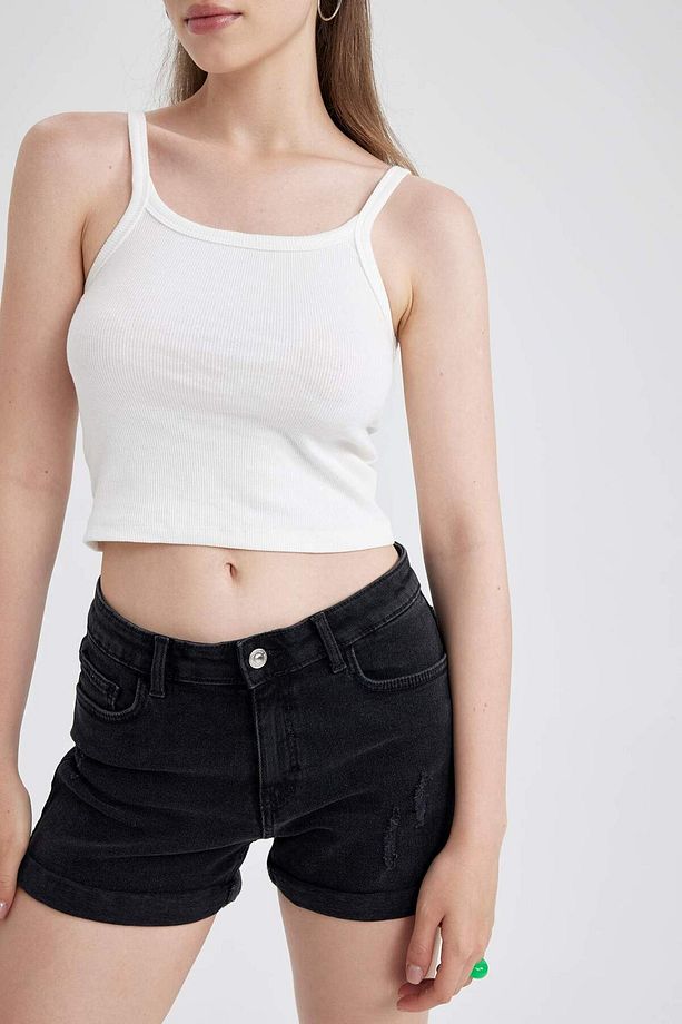 Coool Fitted Fitilli Kaşkorse Beyaz Askılı Basic Atlet B1659AX23HS - 5