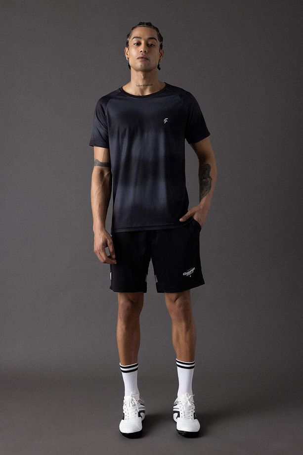 DeFactoFit Slim Fit Dar Kesim Bisiklet Yaka Desenli Kısa Kollu Sporcu Tişört Z5579AZ23SP - 2