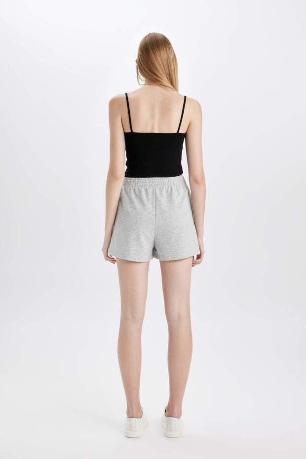 Regular Fit Sweatshirt Kumaşı Şort - 6