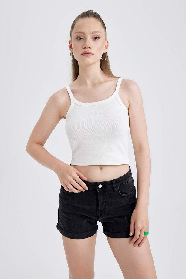 Coool Fitted Fitilli Kaşkorse Beyaz Askılı Basic Atlet B1659AX23HS - 3