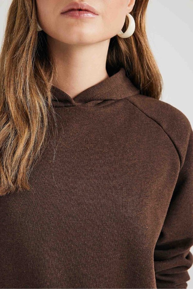 Kapüşonlu Basic Sweatshirt Z9351AZ22AU - 5