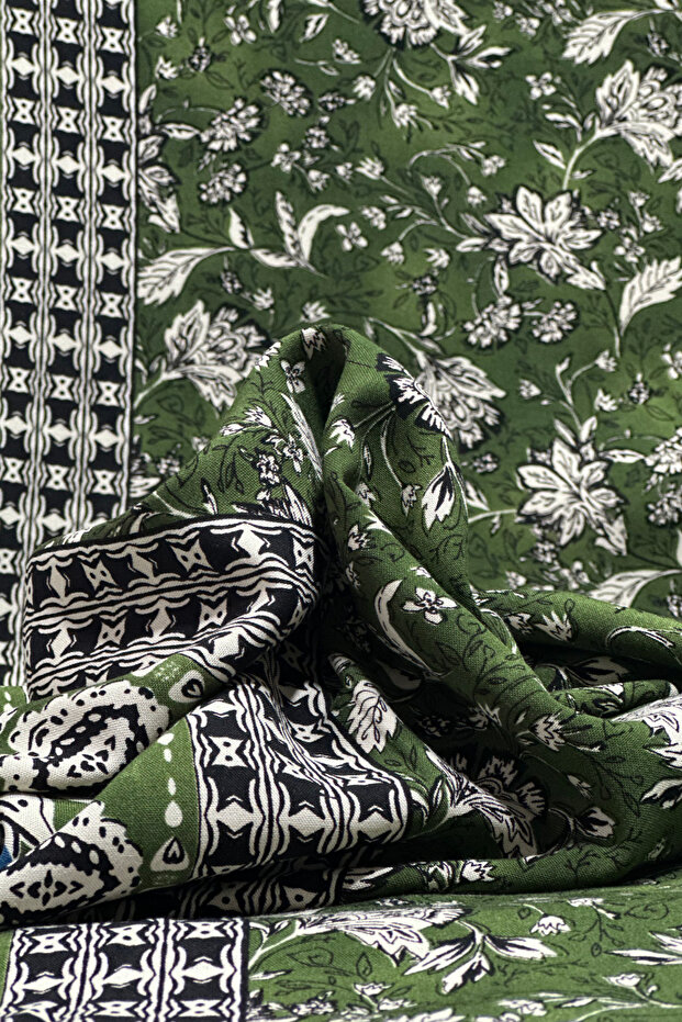 %100 Pamuk Viskon Kumaş Elbiselik Gömleklik Tuniklik Eteklik - 2