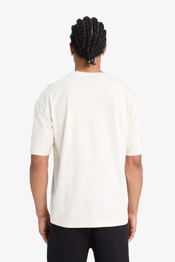 DeFactoFit NBA Wordmark Oversize Geniş Kalıp Bisiklet Yaka Kısa Kollu Tişört W6365AZ22SP - 6