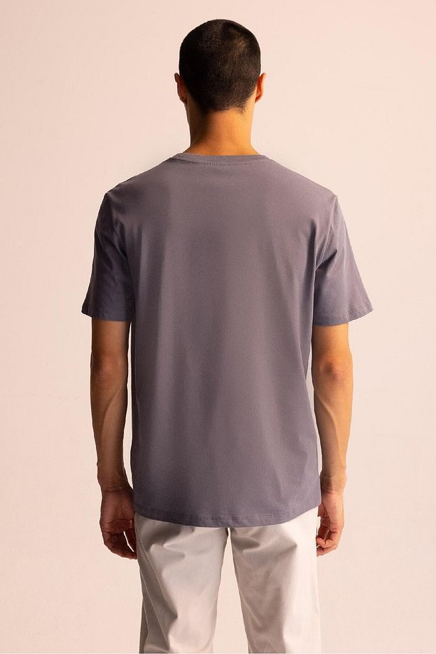 Regular Fit Bisiklet Yaka Basic Tişört M7666AZ22SP - 4