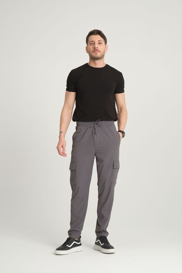 Men's, regular fit, water repellent (proof), parachute fabric, cargo pocket, rubber pants 24INP276