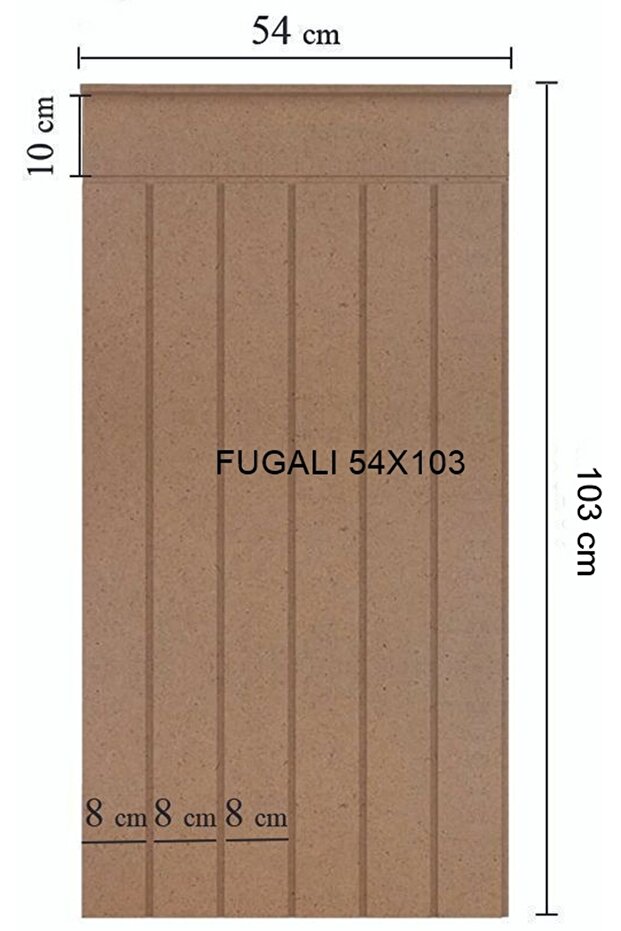 Mdf Cnc Işlemeli Dekoratif Boyanabilir Duvar Paneli , İskandinav Duvar Paneli , Duvar Çıtası(54X103) - 2