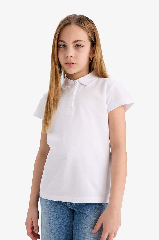 Kız Çocuk Okula Dönüş Basic Kısa Kollu Polo Tişört I0427A621SP - 3