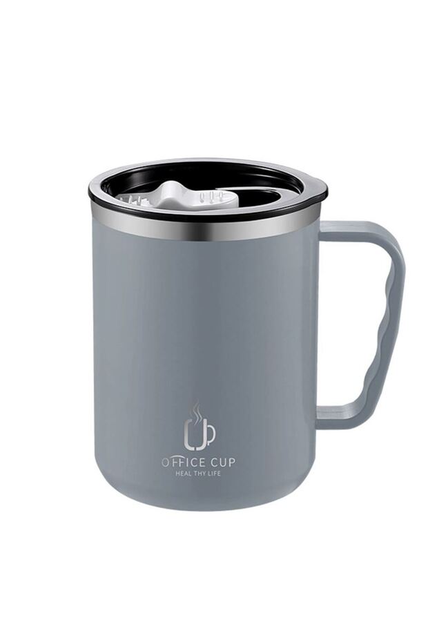 304 L Steel Gray 500 ml Coffee Hand Thermos Mug Mug Cin557Gr