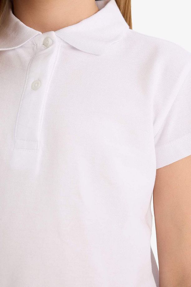 Kız Çocuk Okula Dönüş Basic Kısa Kollu Polo Tişört I0427A621SP - 5