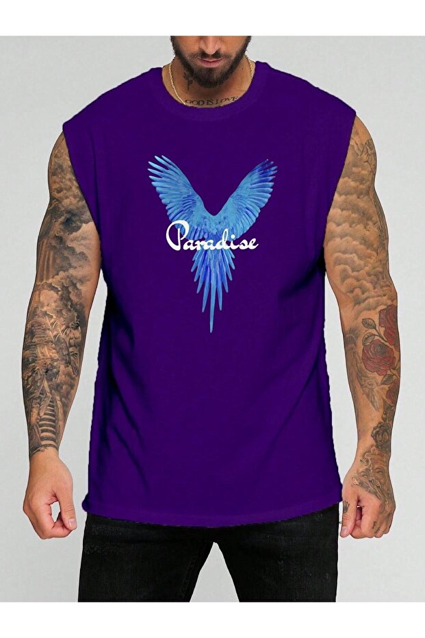 1 Item Is a Gift for Purchases of 6 or More Paradise Printed Sleeveless T-Shirt