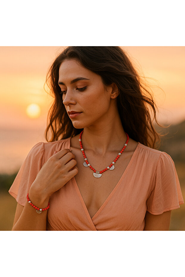 Jasper Howlite Balance and Stability Necklace Bracelet Set