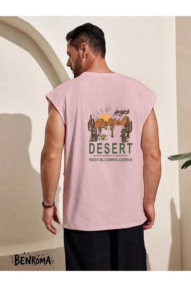Desert Printed Sleeveless T-Shirt
