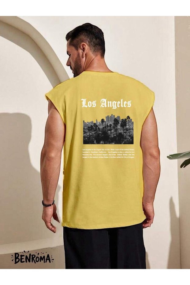 Los Angeles Printed Sleeveless T-Shirt
