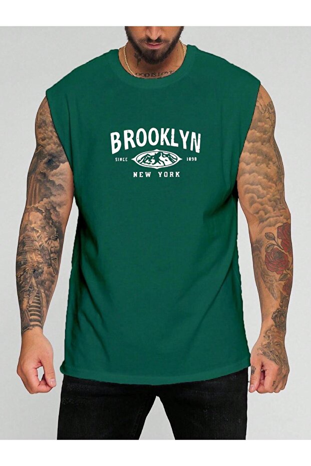 Brooklyn New York Printed Sleeveless T-Shirt