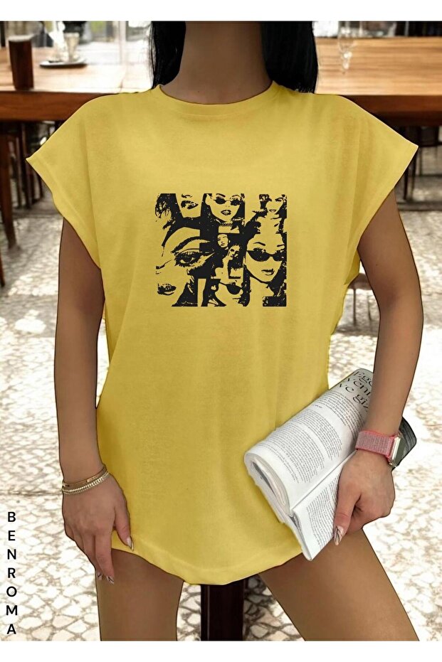Sleeveless T-Shirt Printed