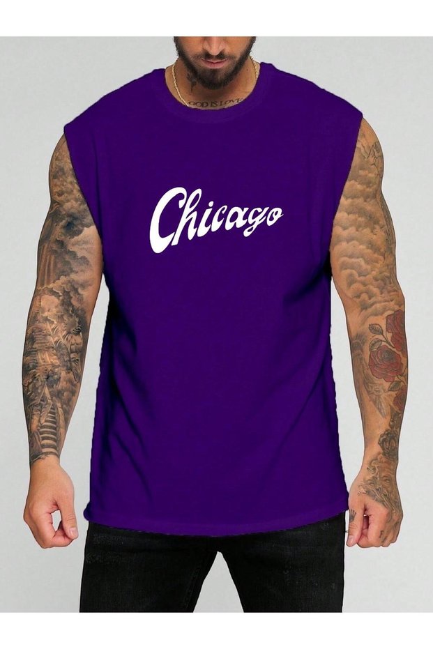 Chicago Printed Sleeveless T-Shirt