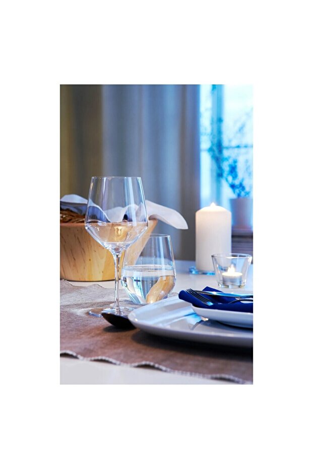 4 Adet Cam Su Bardağı Hacim 450 ml İkea 4'lü Set Meşrubat Bardağı Şeffaf Bardak Yükseklik 11 Cm - 3