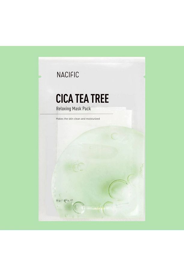 Cica Tea Tree Relaxing Mask | Hassas ve Akneye Eğilimli Ciltler İçin Yatıştırıcı Kağıt Maske - 4