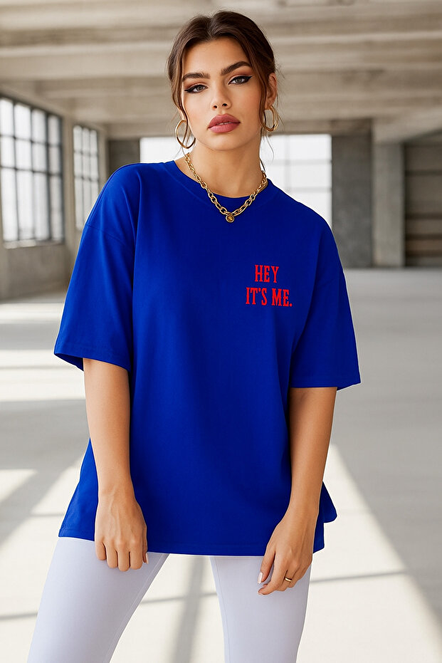 Hey It's Me Printed Oversize T-Shirt