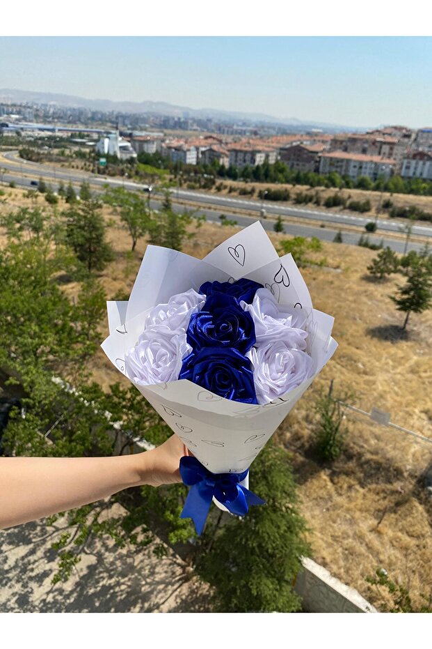Senden Önce Senden Sonra Çiçek Buketi Solmayan Yapay Gül Buketi Sevgiliye (NOT YAZILIR) 7 Adet - 3
