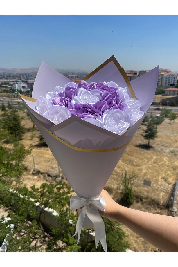 Senden Önce Senden Sonra Çiçek Buketi Solmayan Yapay Gül Buketi Sevgiliye (NOT YAZILIR) 16 Adet - 4