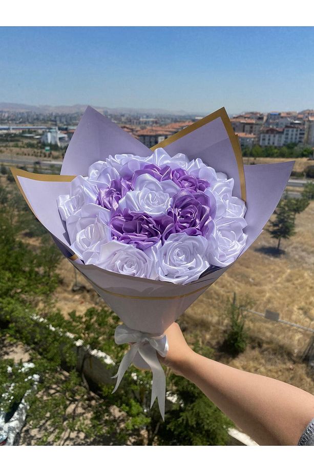 Senden Önce Senden Sonra Çiçek Buketi Solmayan Yapay Gül Buketi Sevgiliye (NOT YAZILIR) 16 Adet - 3