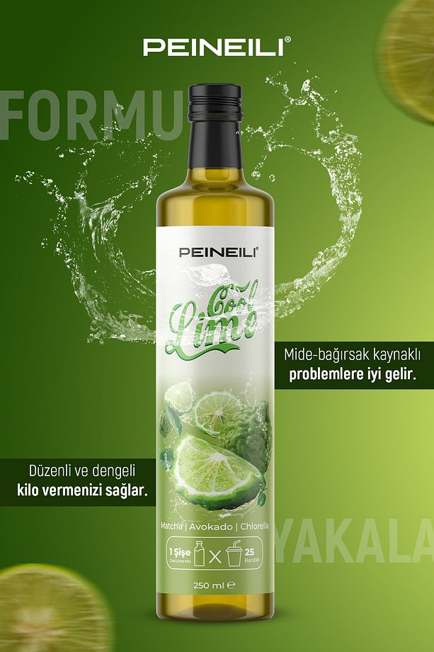 Cool Lime Matcha, Avakado, Chlorella Içeren Detox Mix Detoks Suyu 250 ml - 2