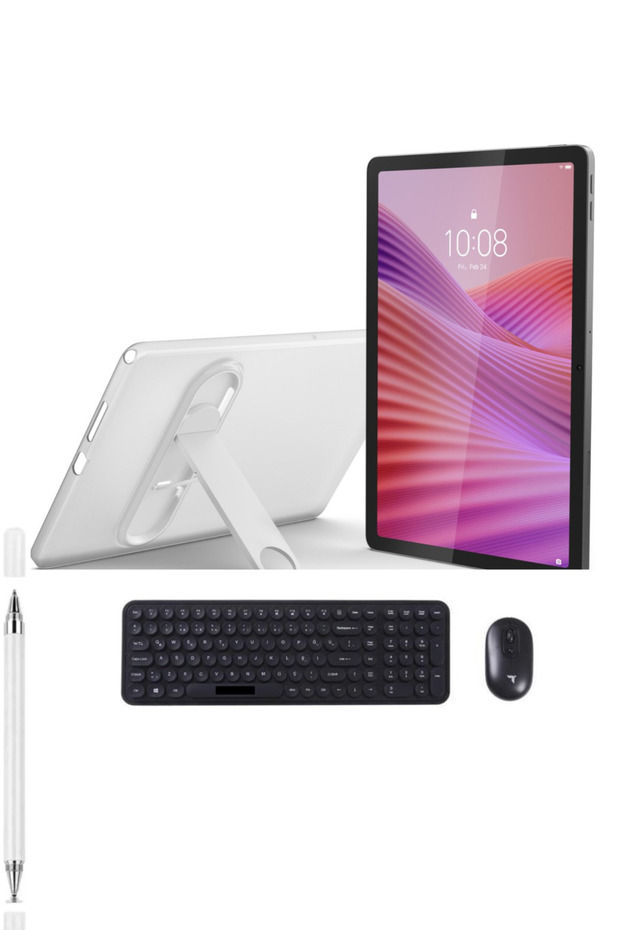 Tab 4GB RAM 128 GB HAFIZA 10.1"İNCH M10 GRİ TABLET+ŞEFFAF KILIF+ KLAVYE+MOUSE+KALEM - 1