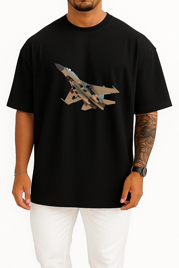 Oversize Sukhoi Su-30 Chest Design Unisex T-Shirt
