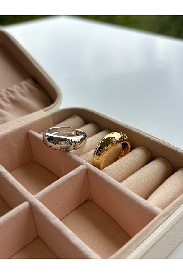 خاتم منقوش بنجمة منحنية - 4