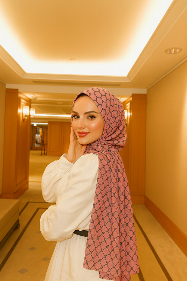 شال وردي بنمط ريترو - 2